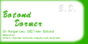 botond dormer business card